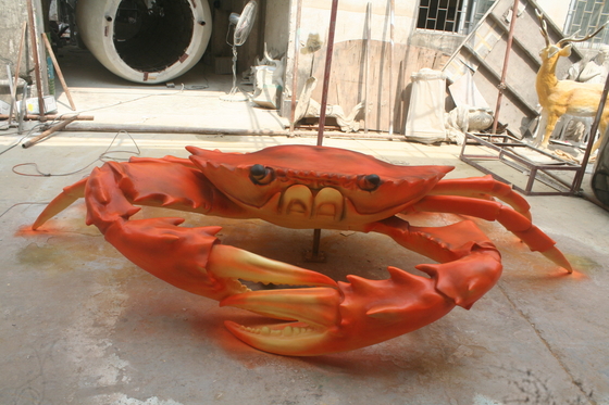 Marine Crab FRP Animal Sculpture Museum Display Custom To Map